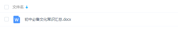 初中必备文化常识汇总PDF文档百度网盘下载